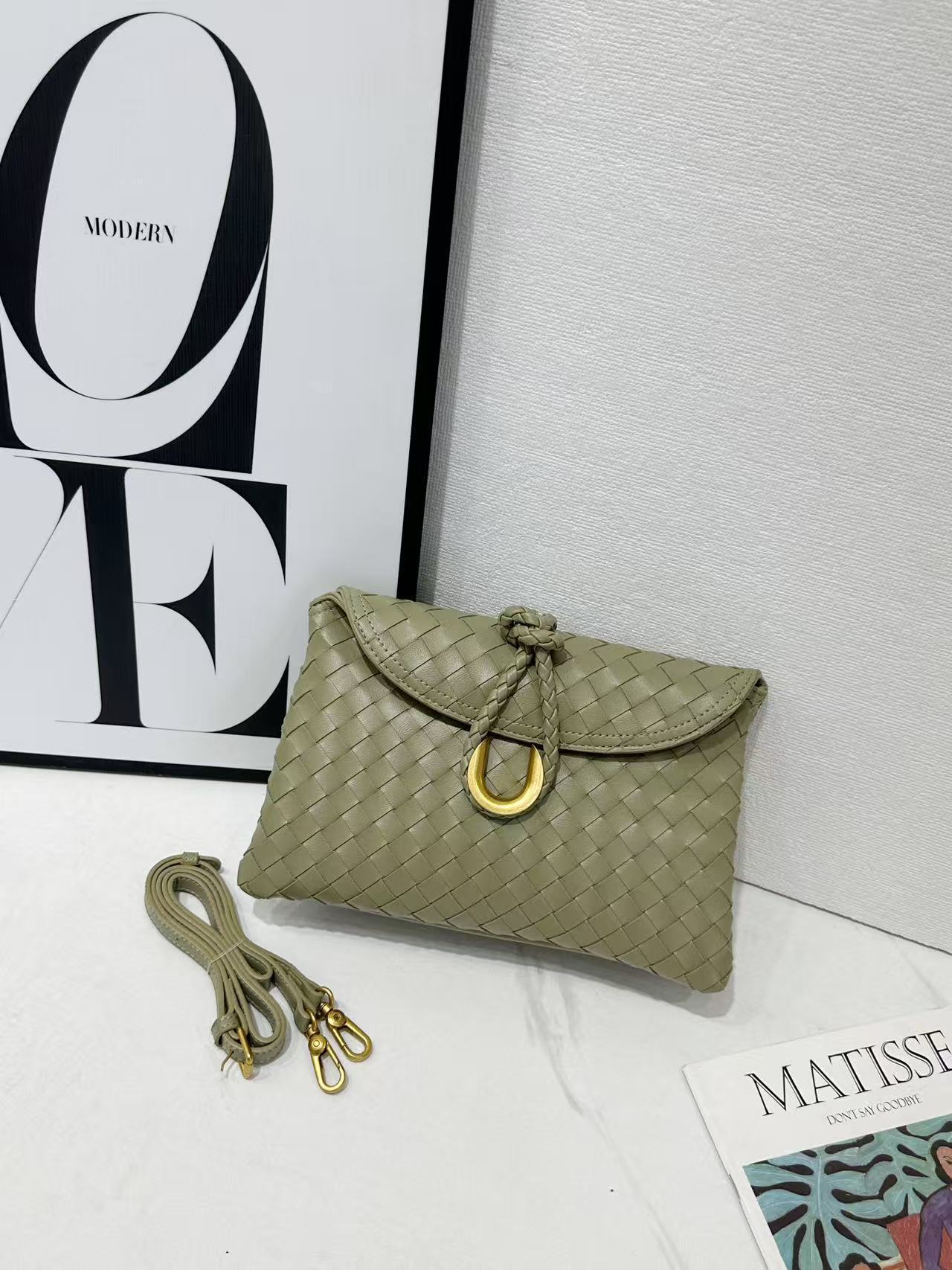 Casual Beautiful Classic Woven Dinner Envelope Small Square Bags