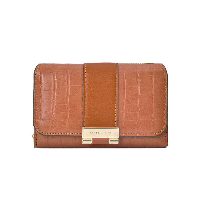 Women's Fashion Attractive Crocodile Pattern Clutch Ladies Wallets