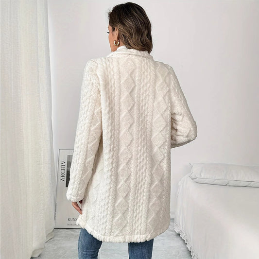 Double-sided Veet Jacquard Collar Comfortable Warm Coats