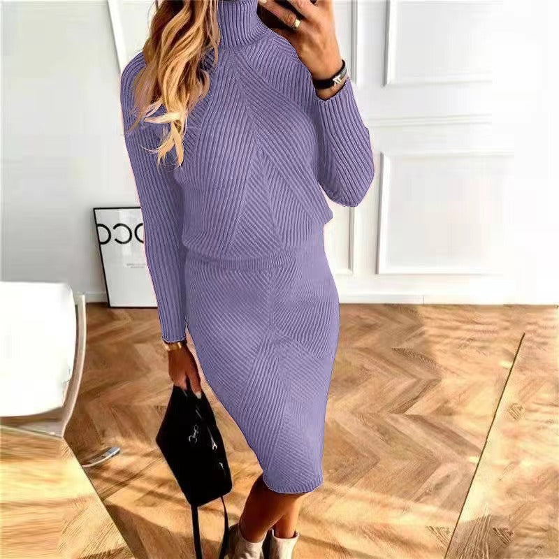 Women's Turtleneck Knitting Pure Color Thickened Lapel Sweaters