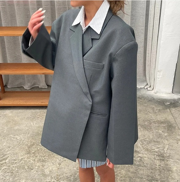 Women's Innovative Classy Lapel Side Button Jackets