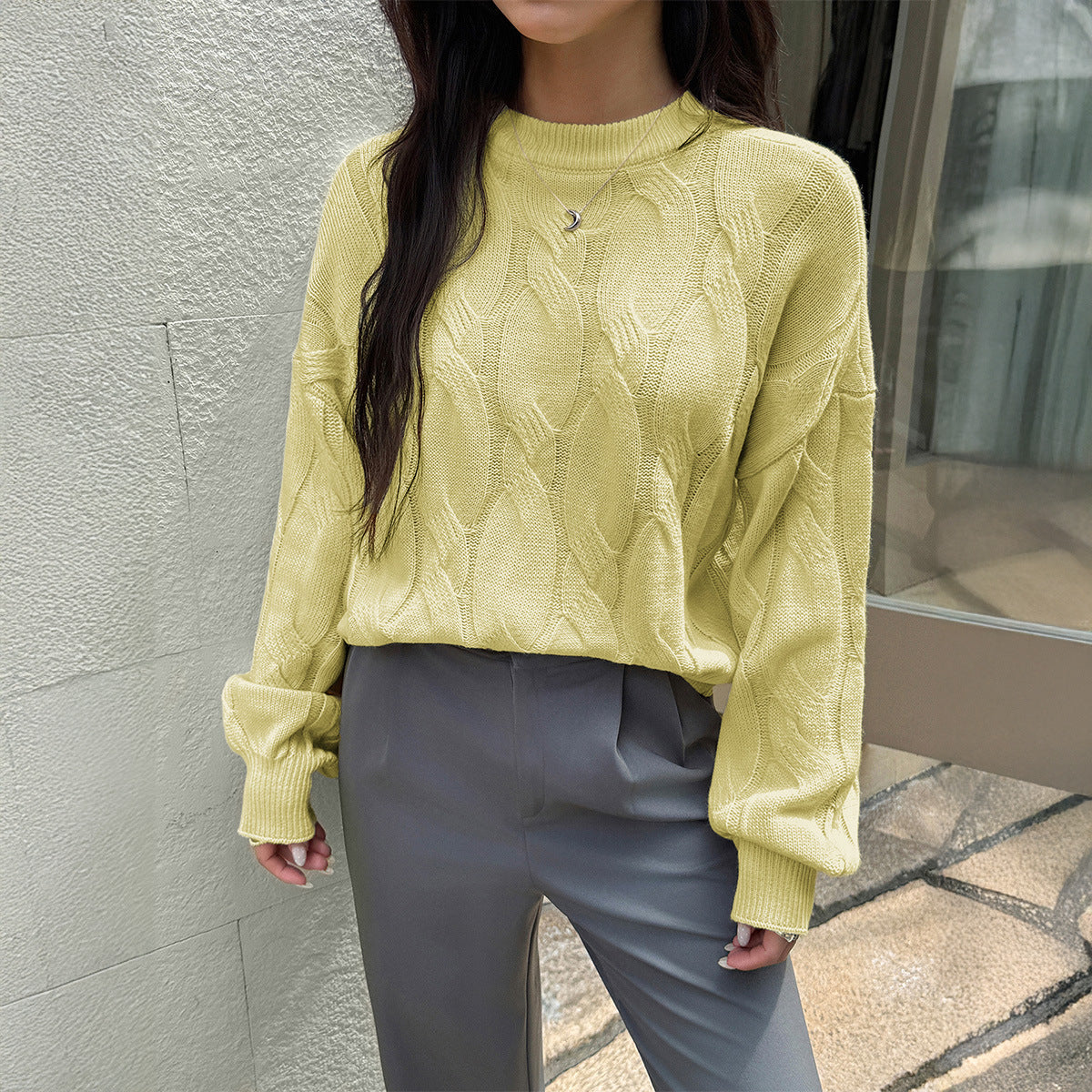 Women's Casual Simple Style Long Sleeve Bottoming Sweaters