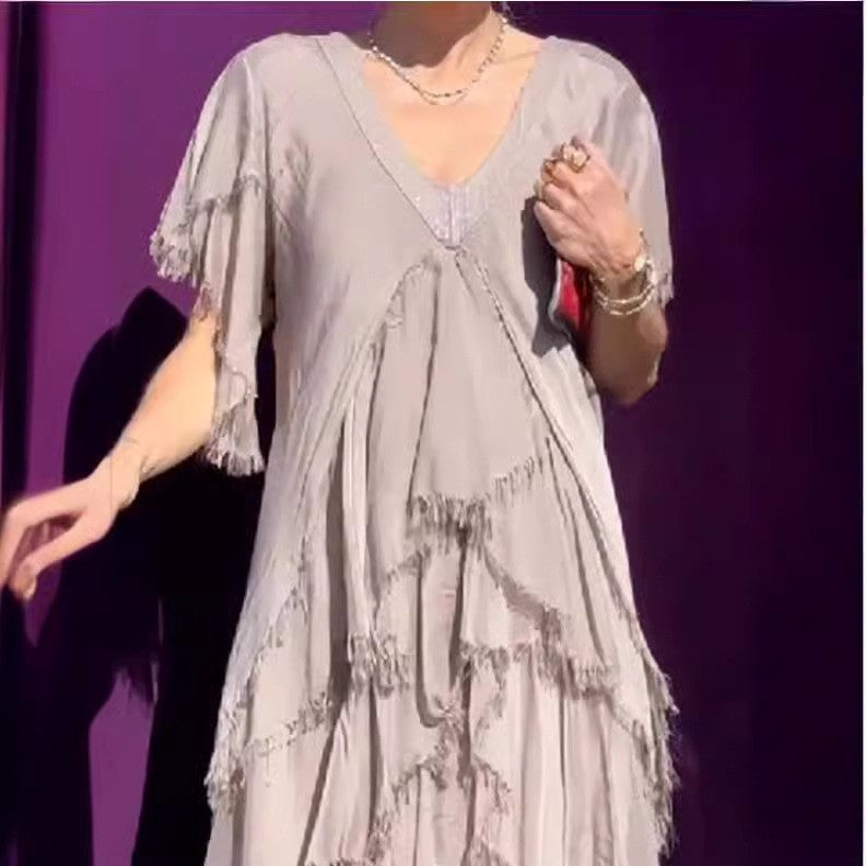 Women's Versatile Casual Solid Color Pullover Dress Dresses