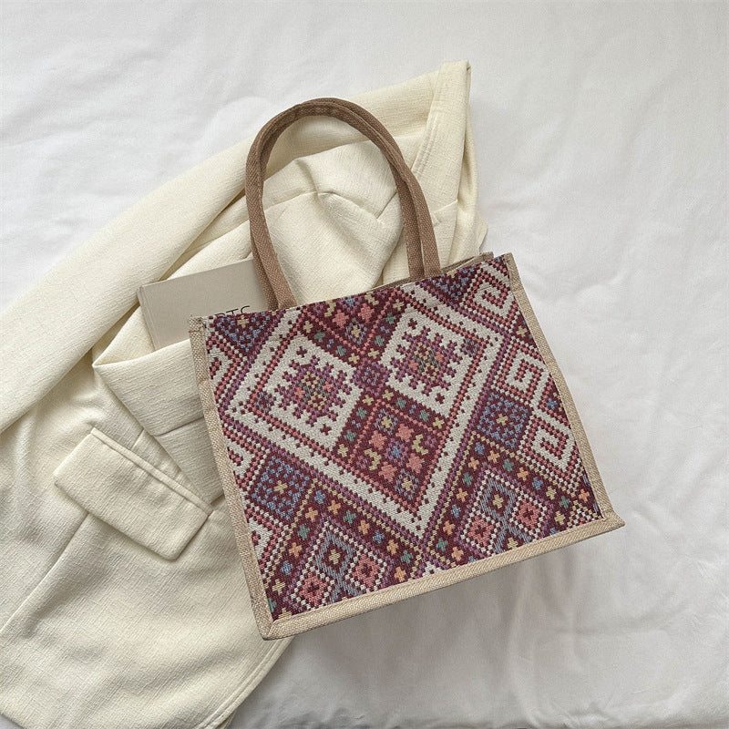 Women's Large Capacity Commuter Fashion Ethnic Style Shoulder Bags