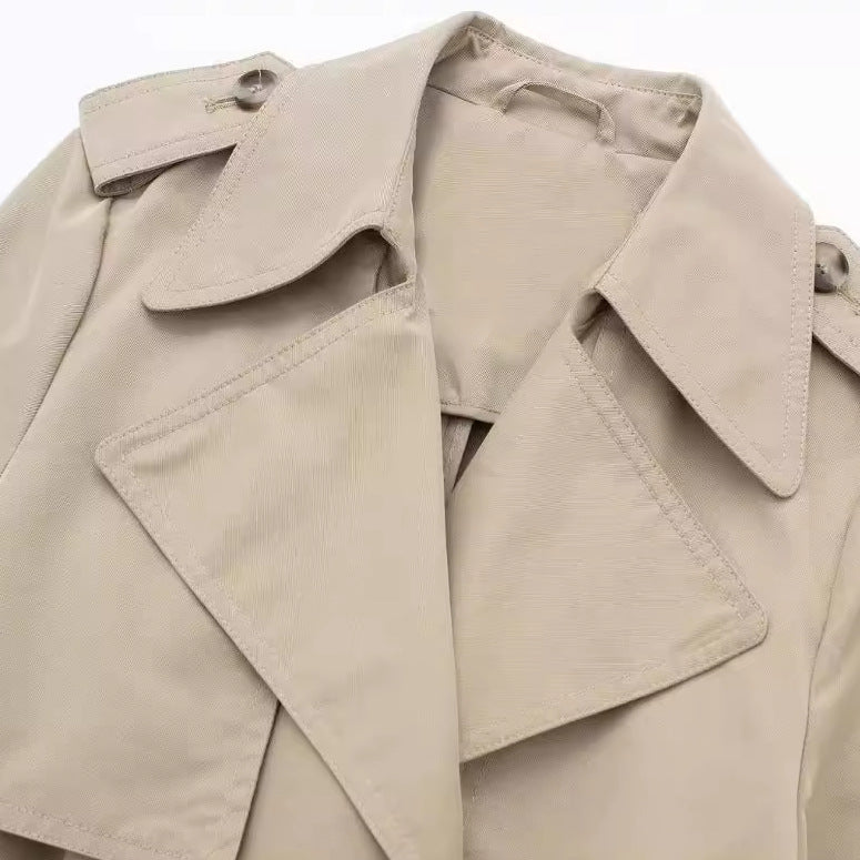 Women's Homemade Fashionable Series With Belt Trench Coats