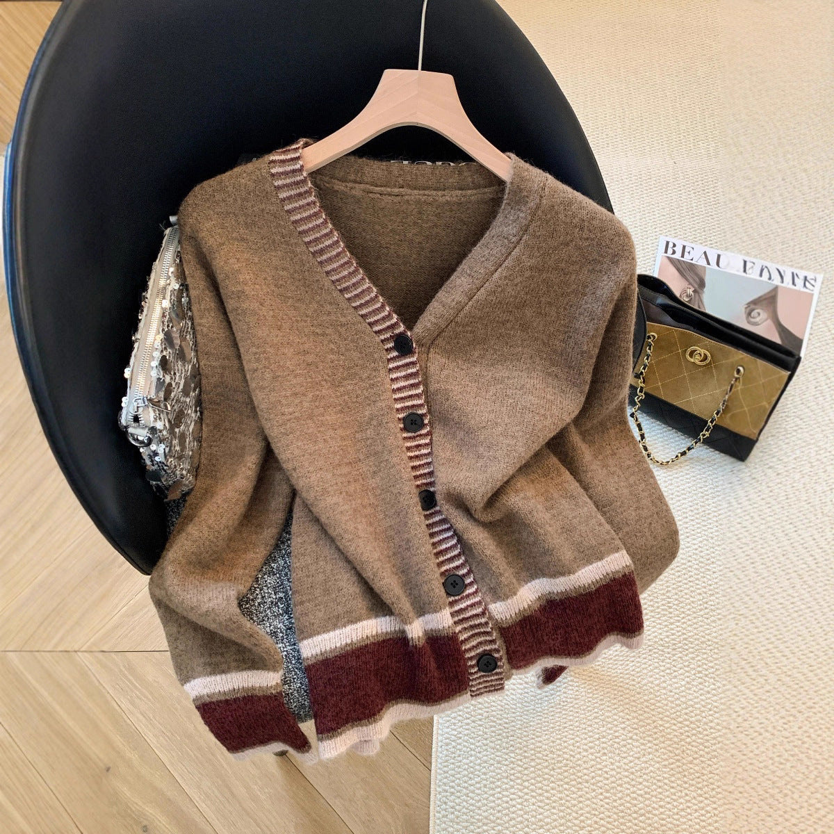 Soft Glutinous Knitted Slim Fit Slimming Sweaters