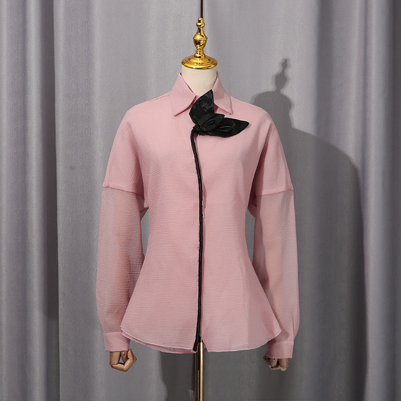 Women's Fashionable Casual Shirt Autumn Sweet Lantern Blouses