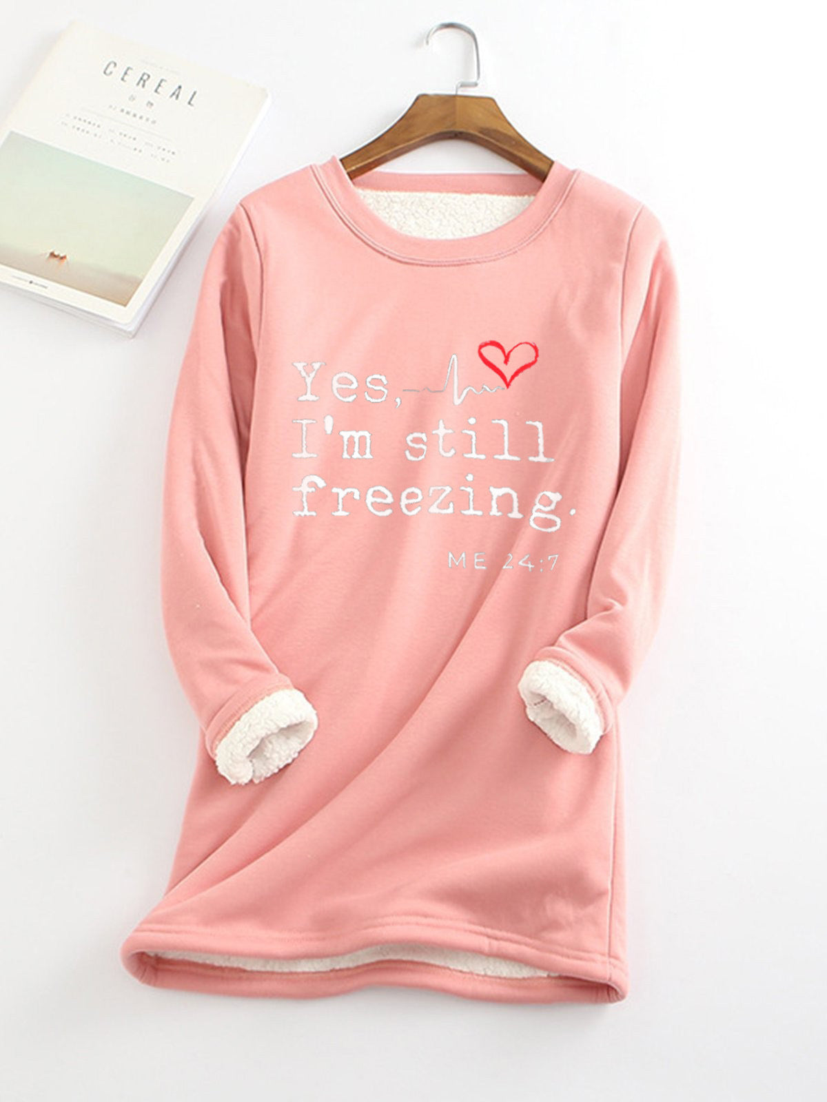 Glamorous Fleece-lined Thermal Base Printing Series Women's Sweater, Sweater
