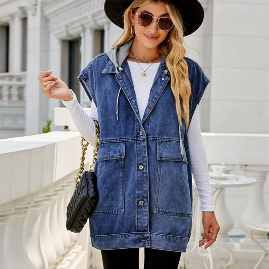 Women's Summer Denim Waistcoat Fashion Sleeveless For Vests