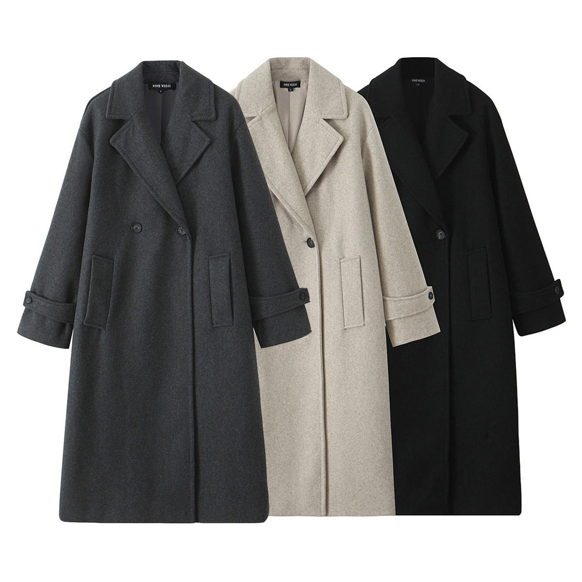 Women's Fashion Casual Three-color Soft Loose Overcoat Coats