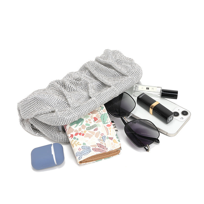 Women's Dinner Fashion Chain Acrylic Full Diamond Evening Bags