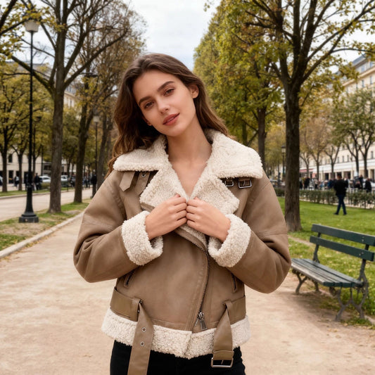 Women's Double-sided Fur Integrated Suede Fabric Coats