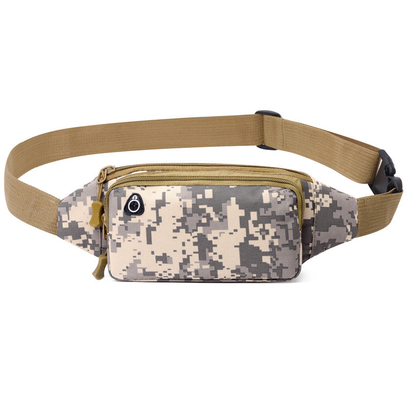 Men's Multifunctional Leisure Canvas Running Mobile Waterproof Bags