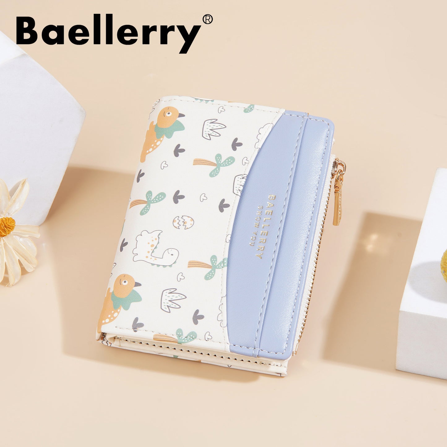 Women's Short Cartoon High-grade Multiple Slots Zipper Ladies Wallets