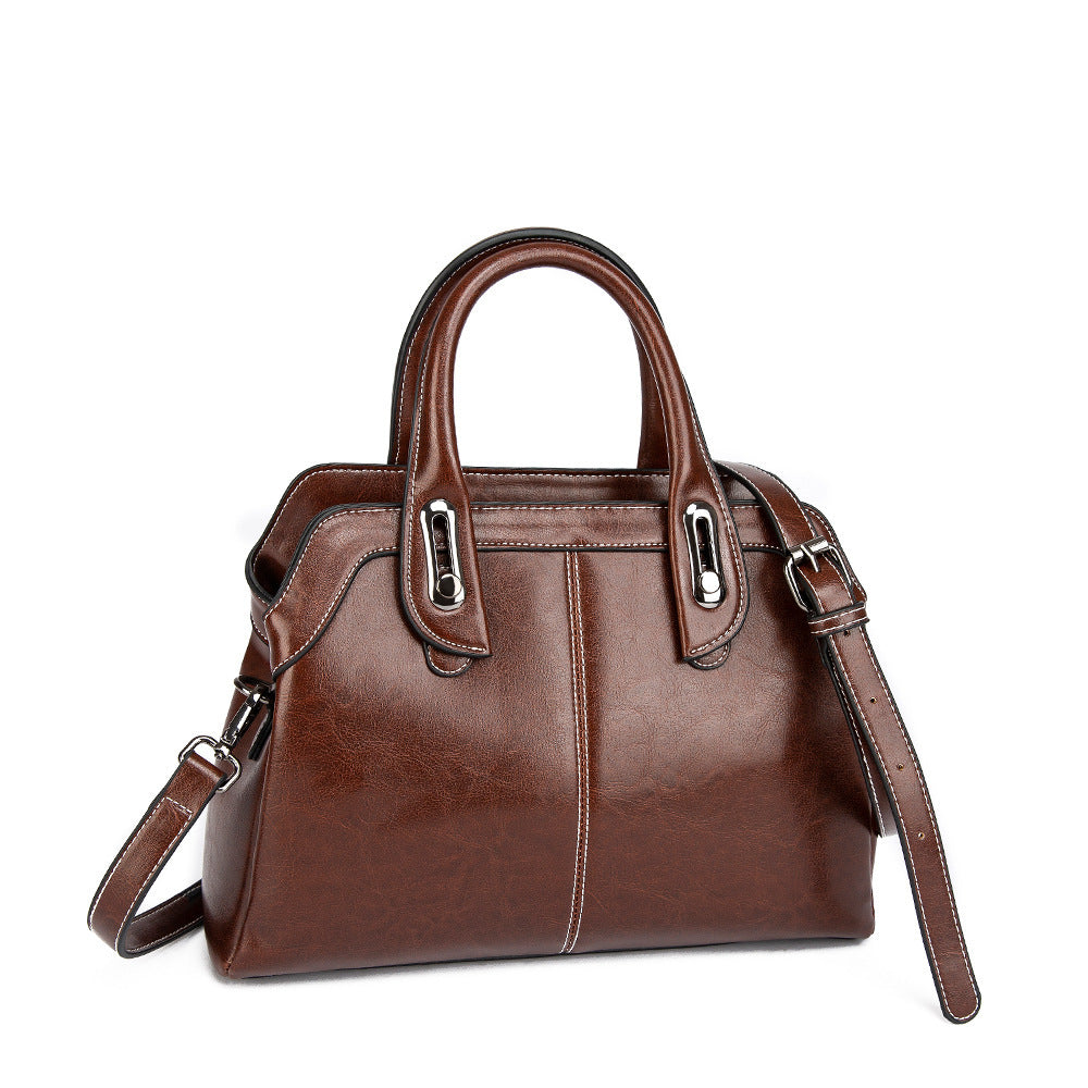 Women's Leather Large Capacity Elegant Mother Commuter Bags