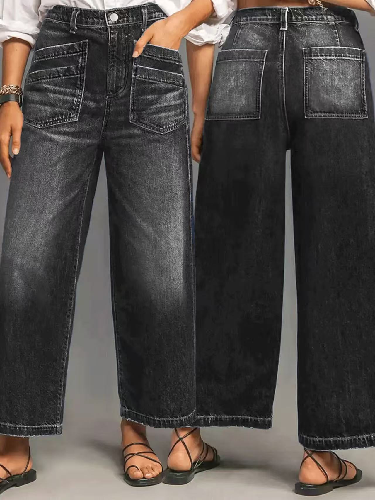 Loose Wide Leg Summer Trousers Fashion Personality Trendy Ladies Retro Jeans