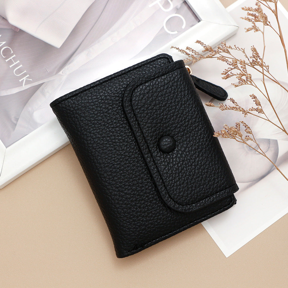 Women's Zipper Niche Creative Style Multifunctional Fashion Litchi Ladies Wallets