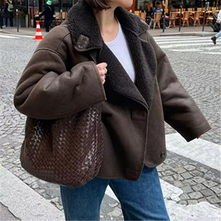 Women's Fur Trendy Loose Casual Street Fashion Jackets
