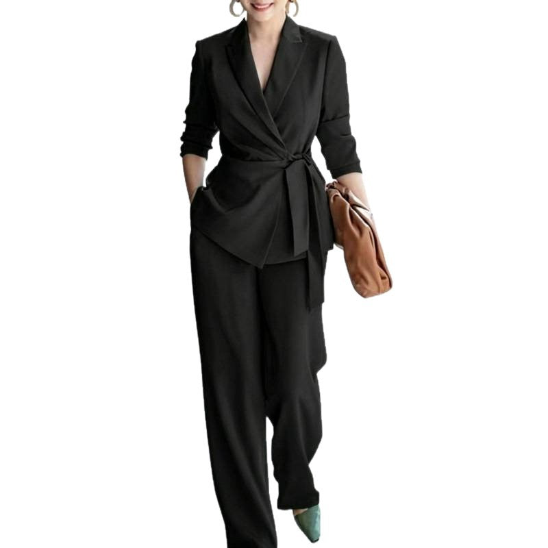 Women's Autumn Elegant Solid Color Two-piece Fashion Casual Suit