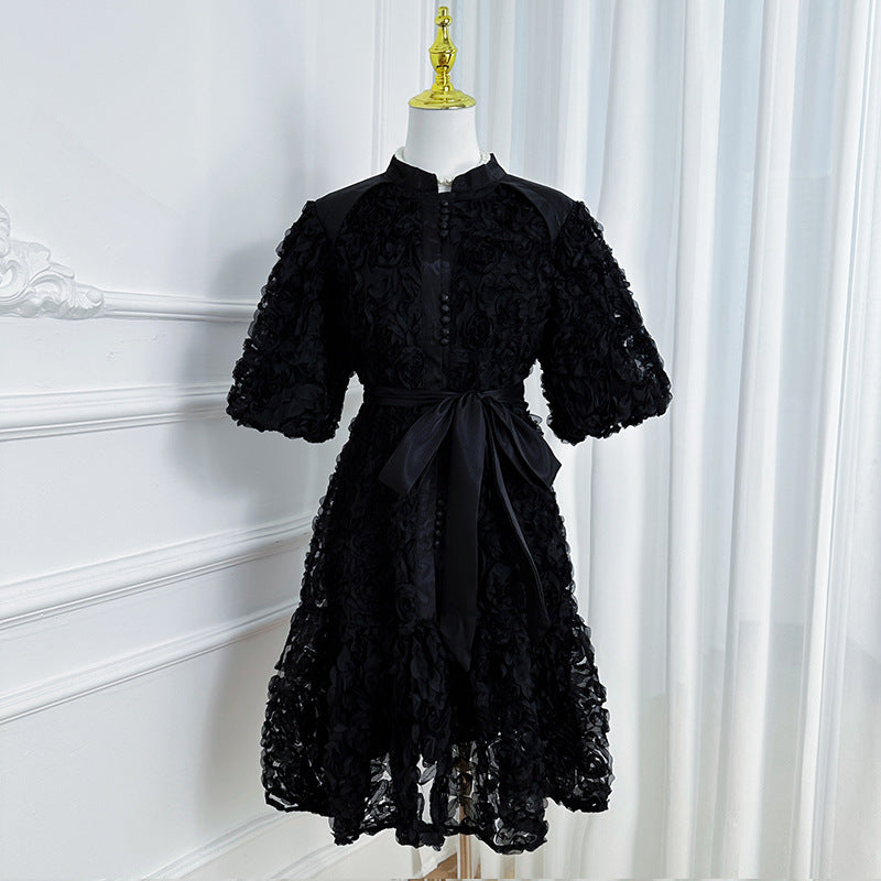 Women's Style Niche Dress French Temperament Three-dimensional Dresses