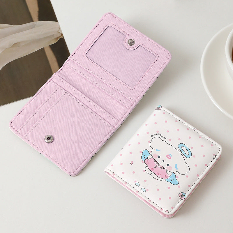 Women's Fashionable Short Large Capacity Zipper Pocket Card Holder