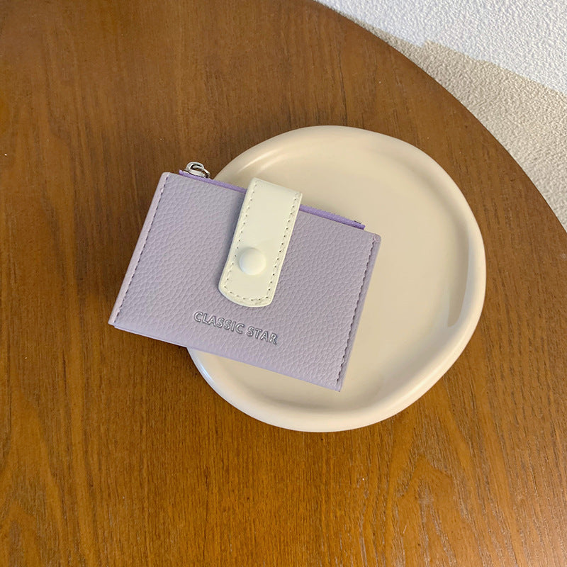 Matching Jump Simple Large Capacity Zipper Ladies Wallets