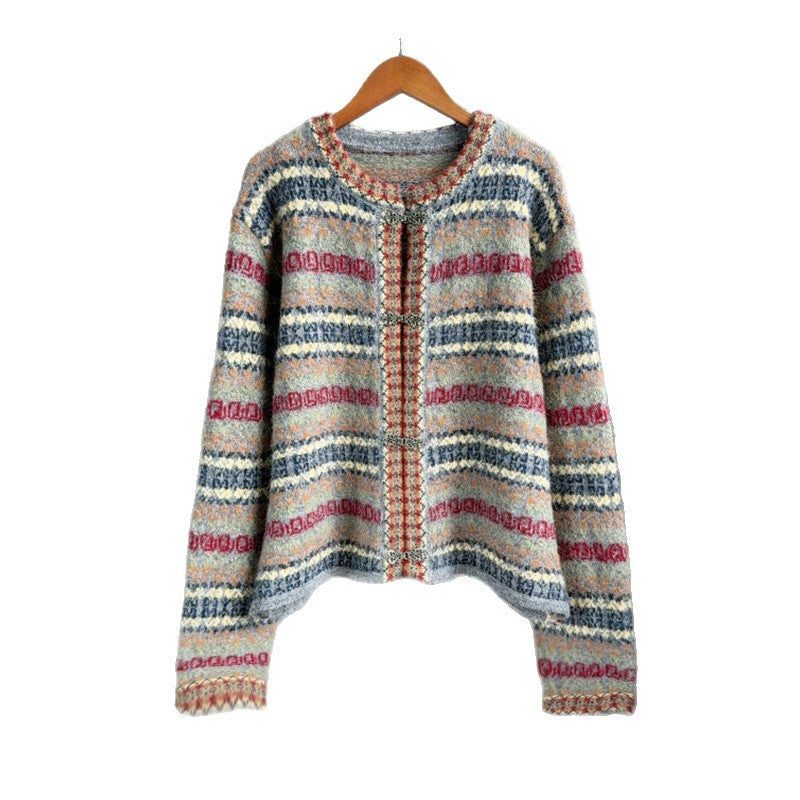 Women's Retro Ethnic Style Jacquard Knitted Knitwear