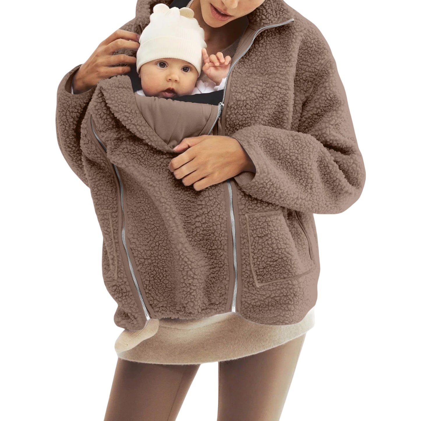 Loose Kangaroo One-piece Solid Color Idle Style Coats