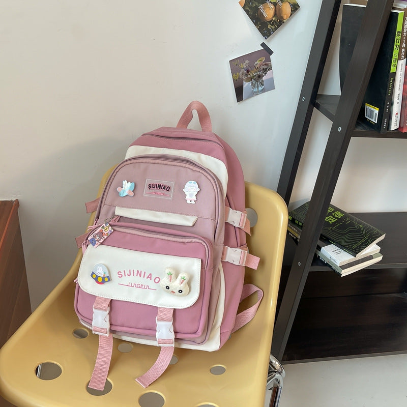 Female Burden Relief Spine Protection Junior High Middle School Students' Schoolbags