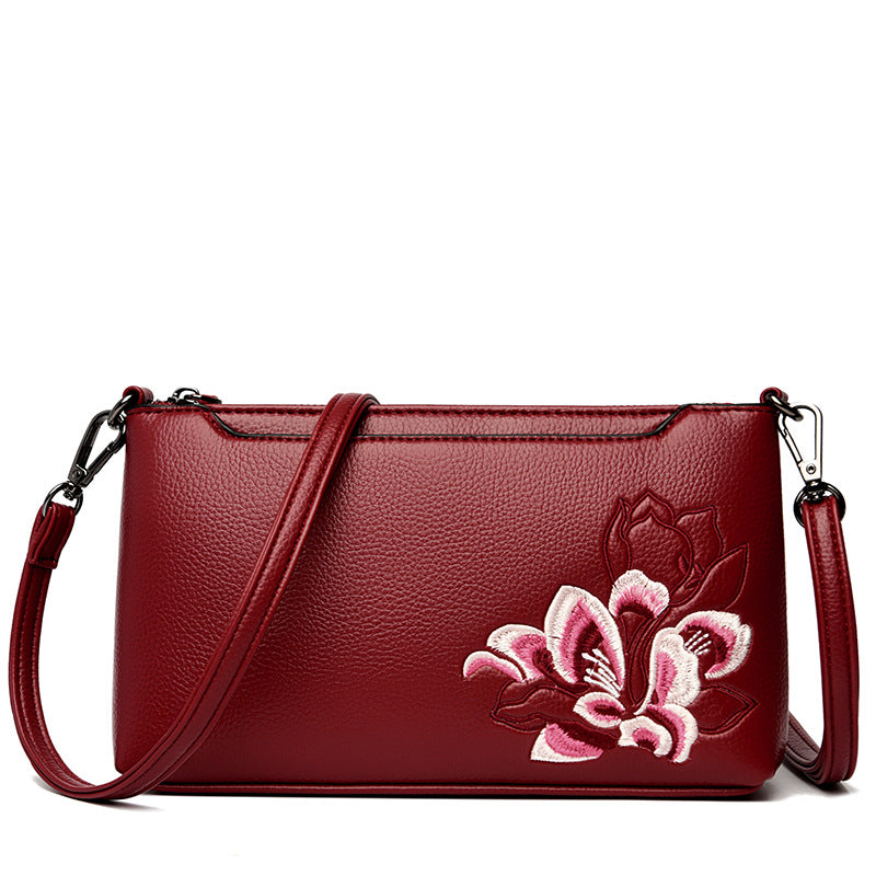 Women's Embroidered National Style Mobile Change Texture Crossbody Bags