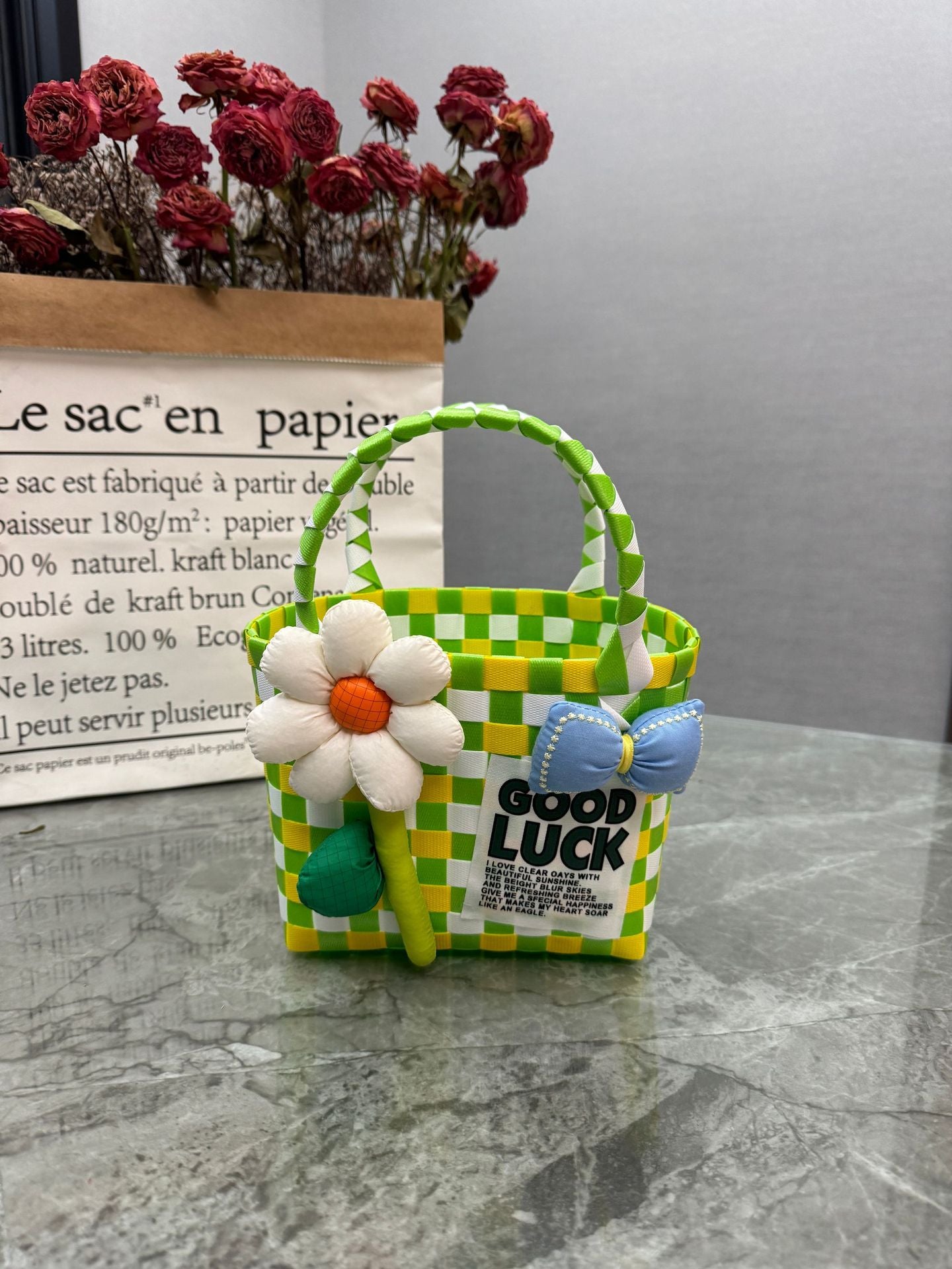 Women's Fried Street Woven Hand Gift Basket Handbags