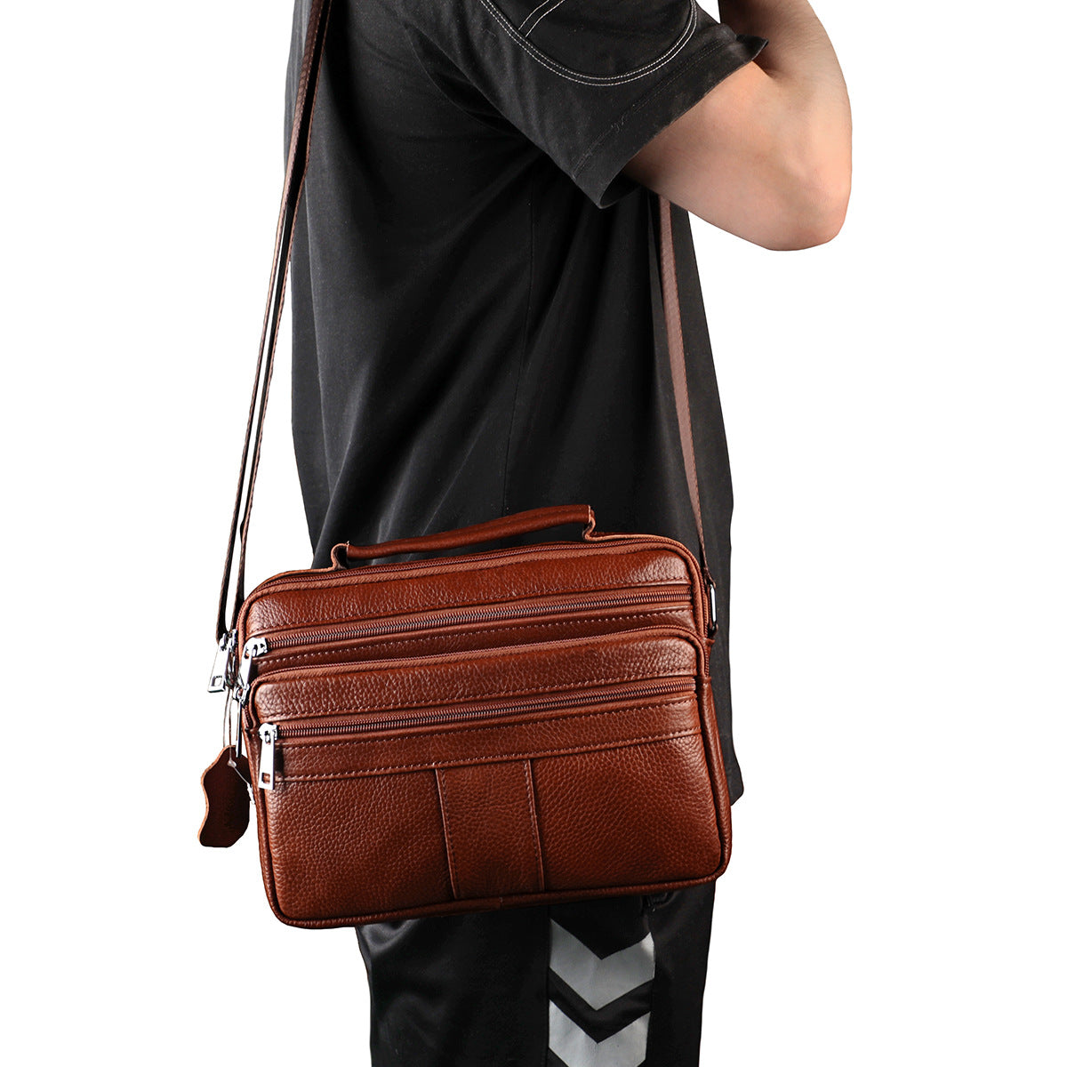Women's & Men's & First Layer Cowhide Multifunction Money Men's Chest Bags