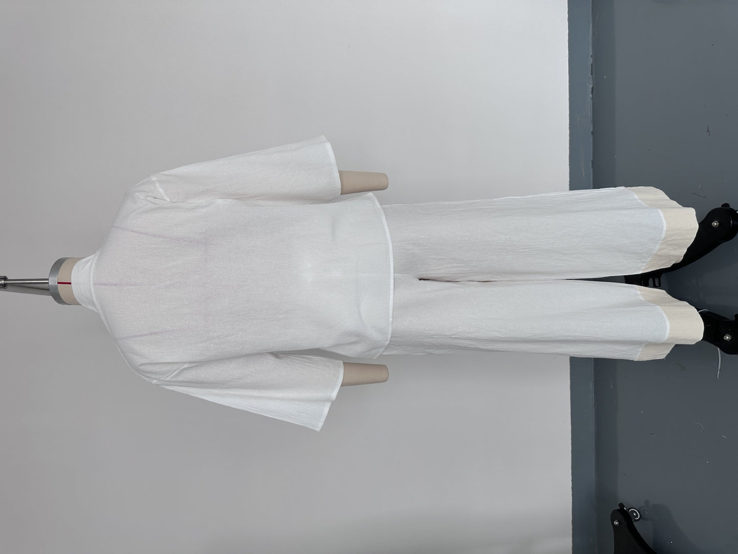 Women's Linen French Style Sleeve Shirt Wide Leg Fashion Casual Suit