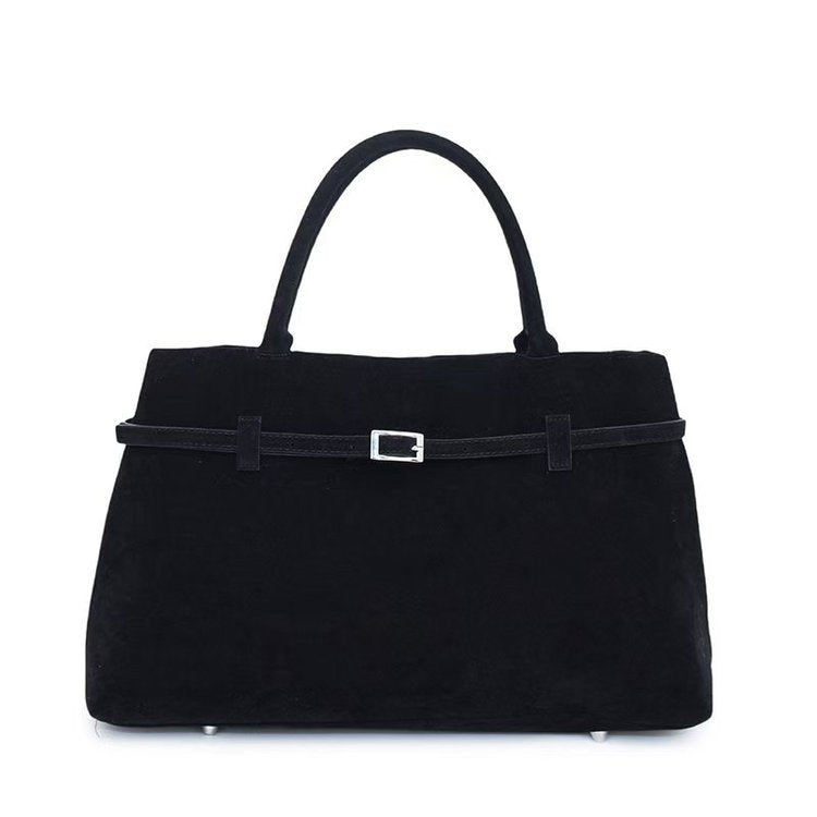Women's Retro Frosted Leather Hand-held Fashionable Large Tote Bags