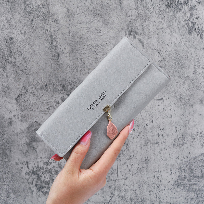 Women's Slouchy Charming Fresh Leaf Document Ladies Wallets