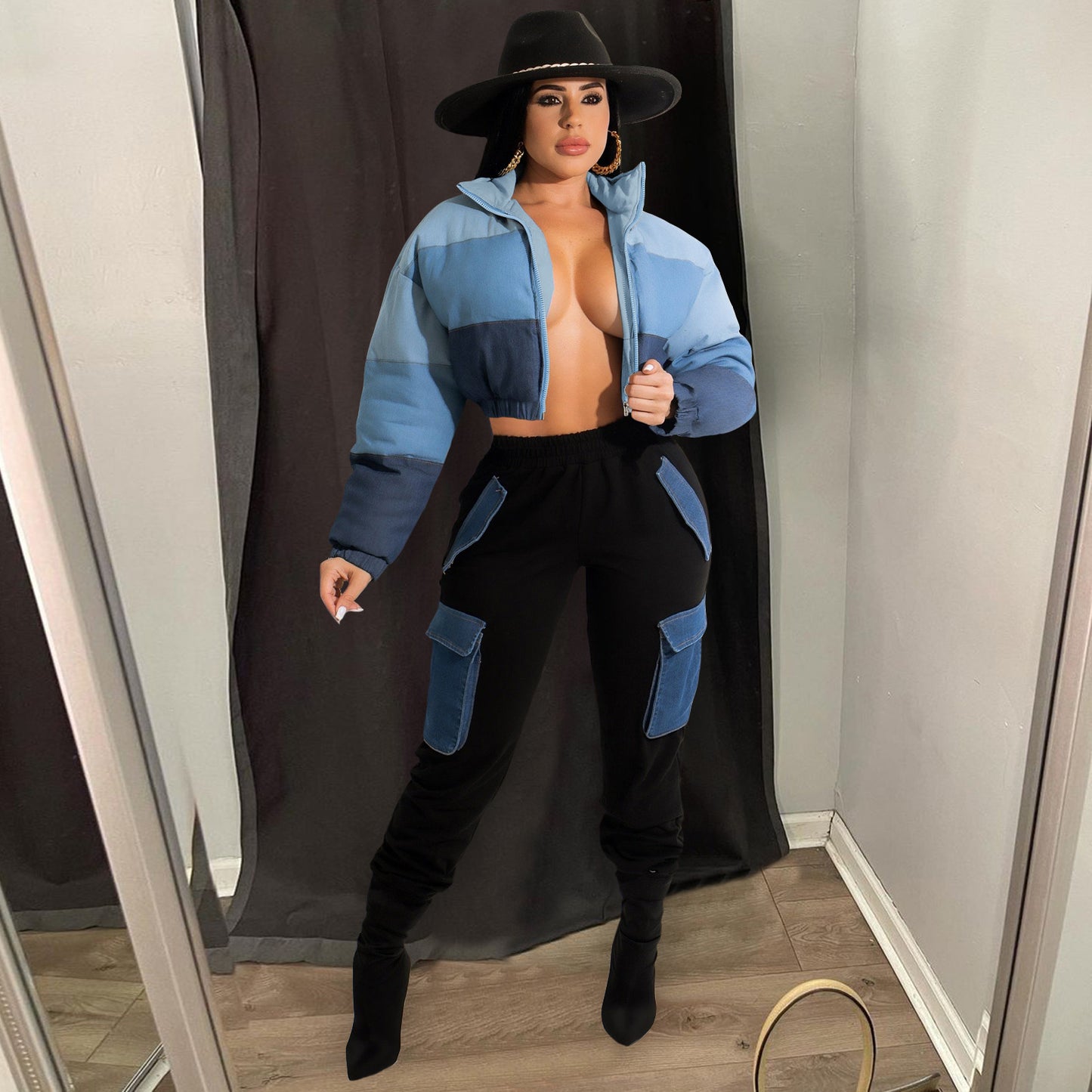 Women's Classy Unique Winter Color Matching Coats