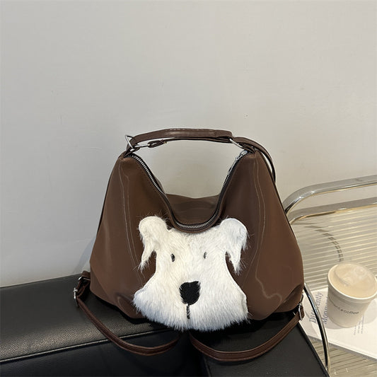 Women's Trendy Textured Simple Versatile Large Capacity Shoulder Bags