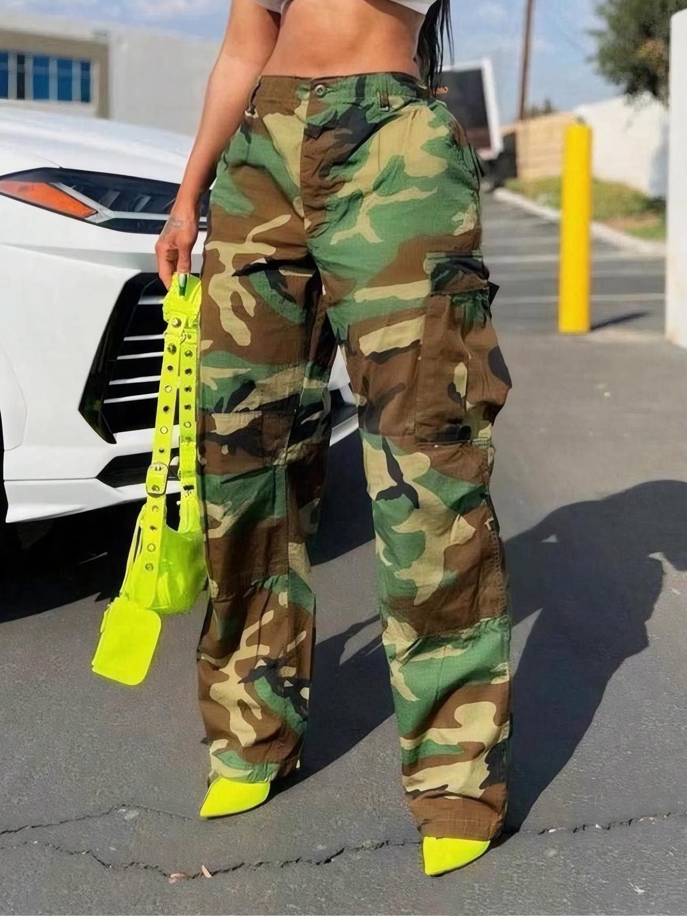 Women's Camouflage Cargo American Fashion Loose Casual Clothing
