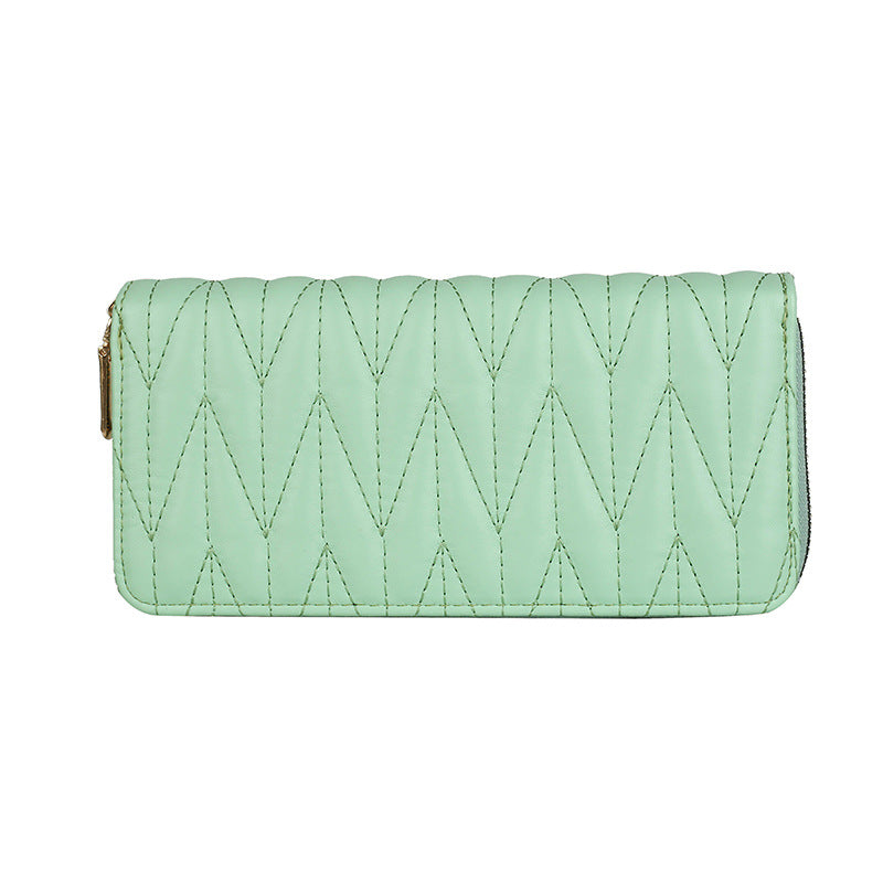 Women's Long Embroidery Thread Mobile Tide Ladies Wallets