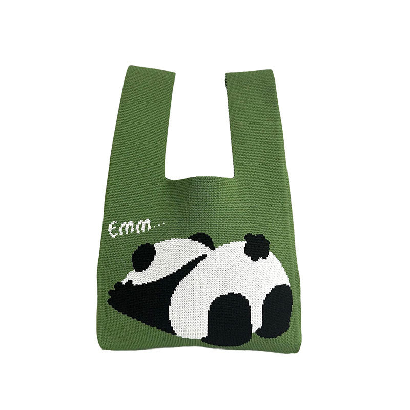 Pretty Knitted Cartoon Panda Lovely Gift Handbags