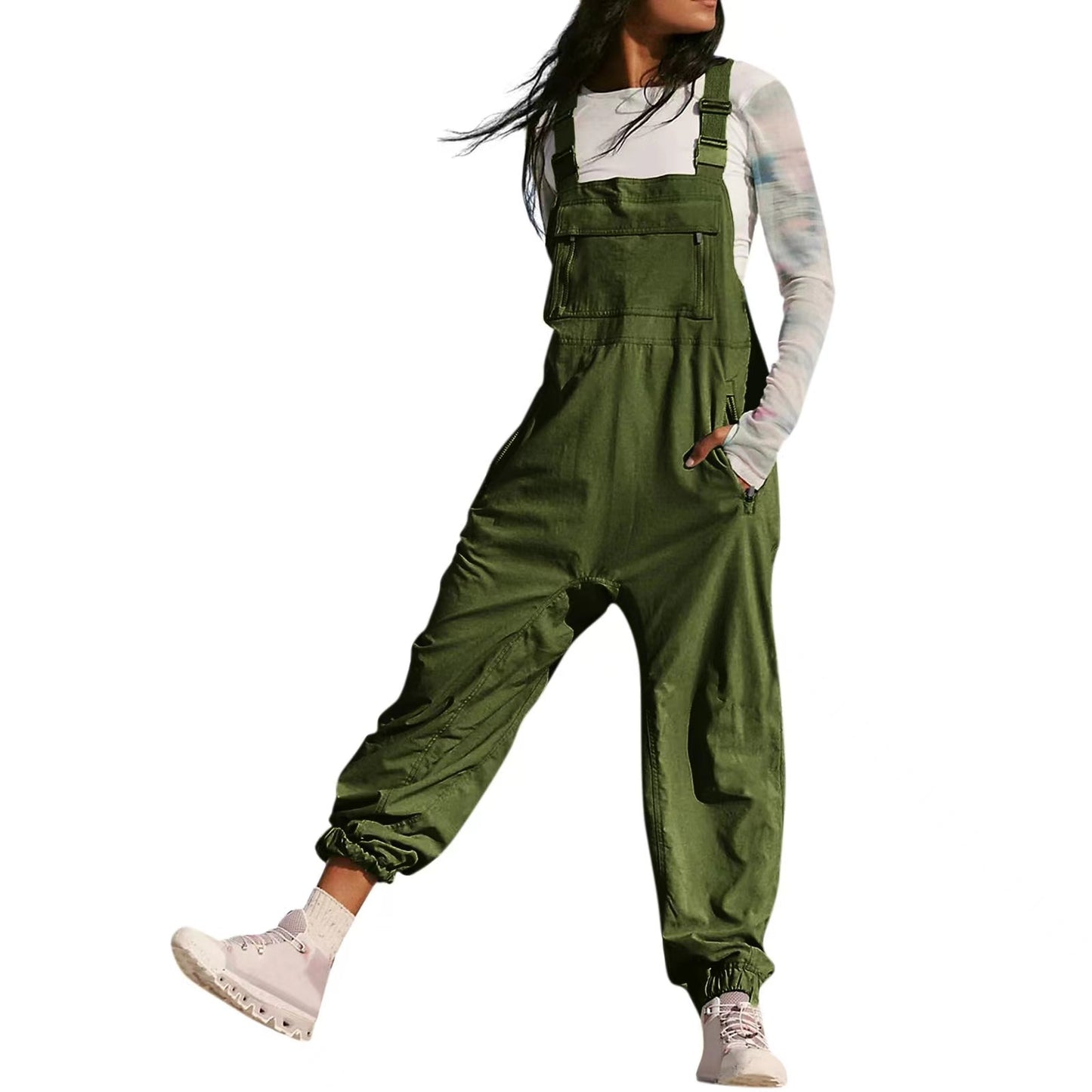 Women's Stylish Working Bib Fashion Leisure Jumpsuits