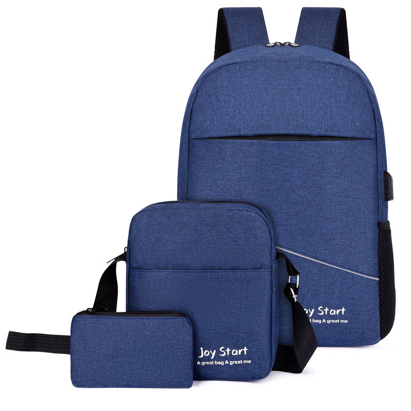 Women's Comfortable High Junior Korean Three-piece Backpacks
