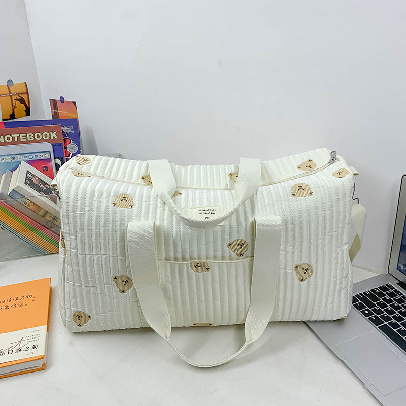 Large Korean Style Capacity Bear Embroidery Bags