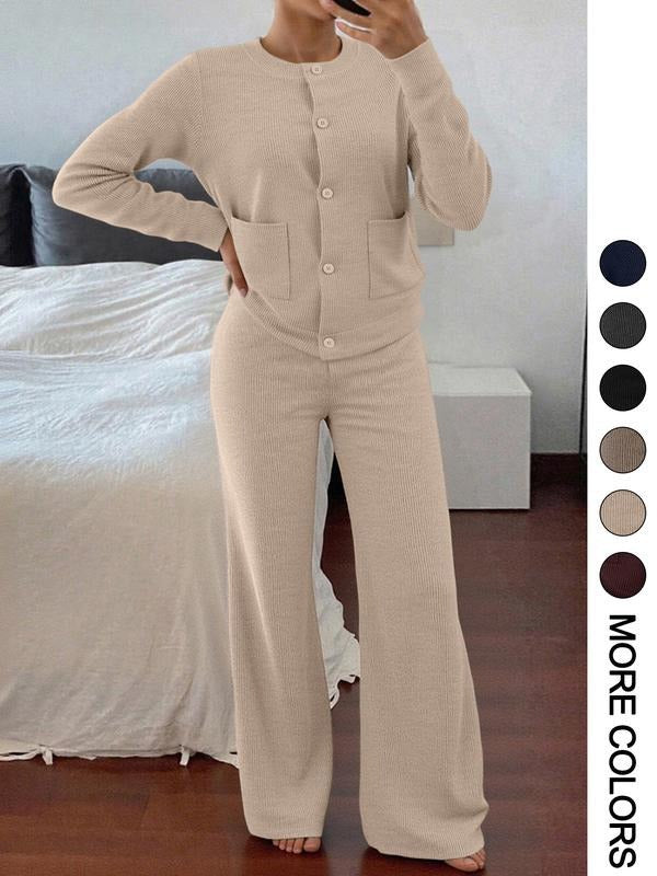 Women's Fashionable Temperament Knitted Idle Style Casual Suits