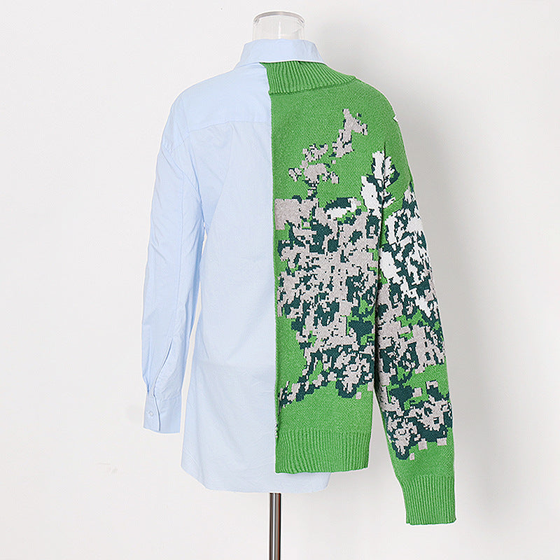 Women's Fashion Polo Collar Autumn High Sense Tops