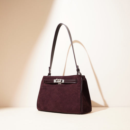 Women's Frosted Cowhide Underarm Commuter Genuine Leather Crossbody Bags