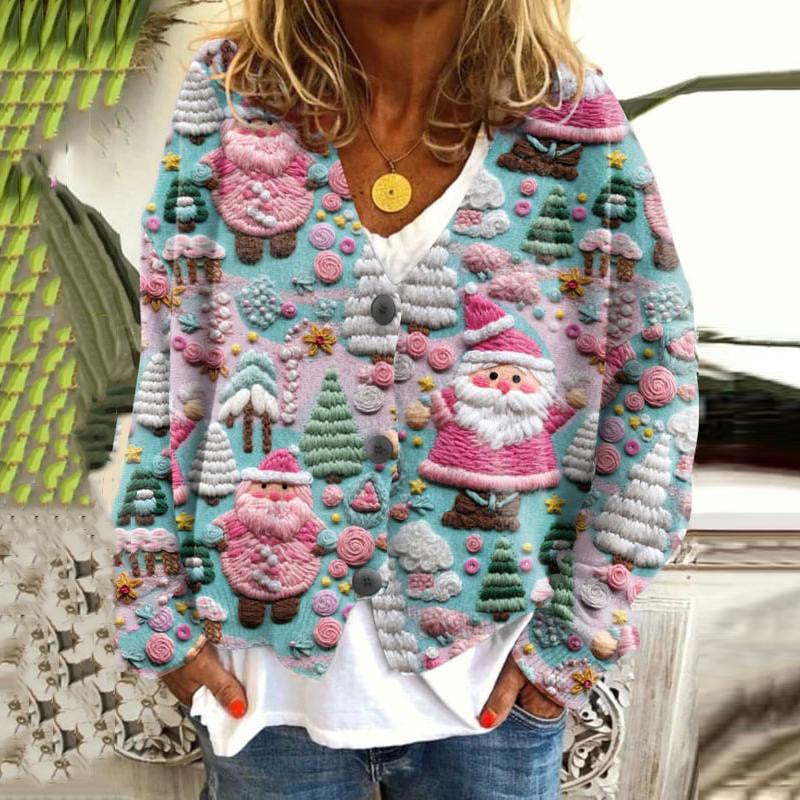 Women's Printed Wear Soft Casual Cloak Fashion Knitwear