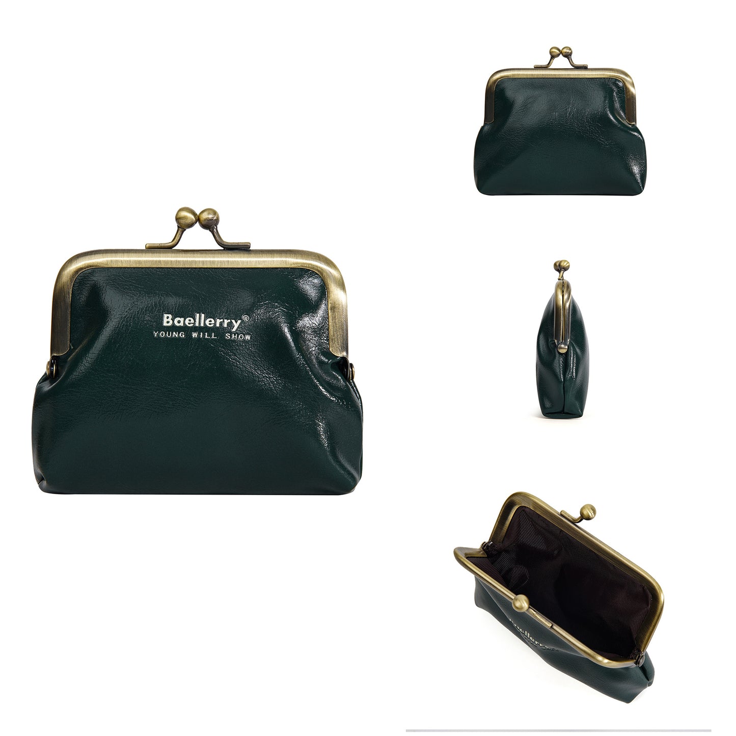 Women's Short Leather Tinplate Relatively Mouth High Ladies Wallets