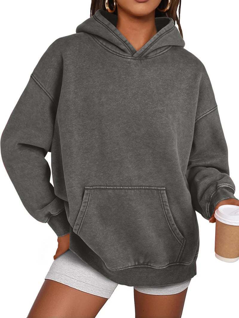 Women's & Men's & Heavy Washed Distressed Hoodie Casual Loose Sweaters