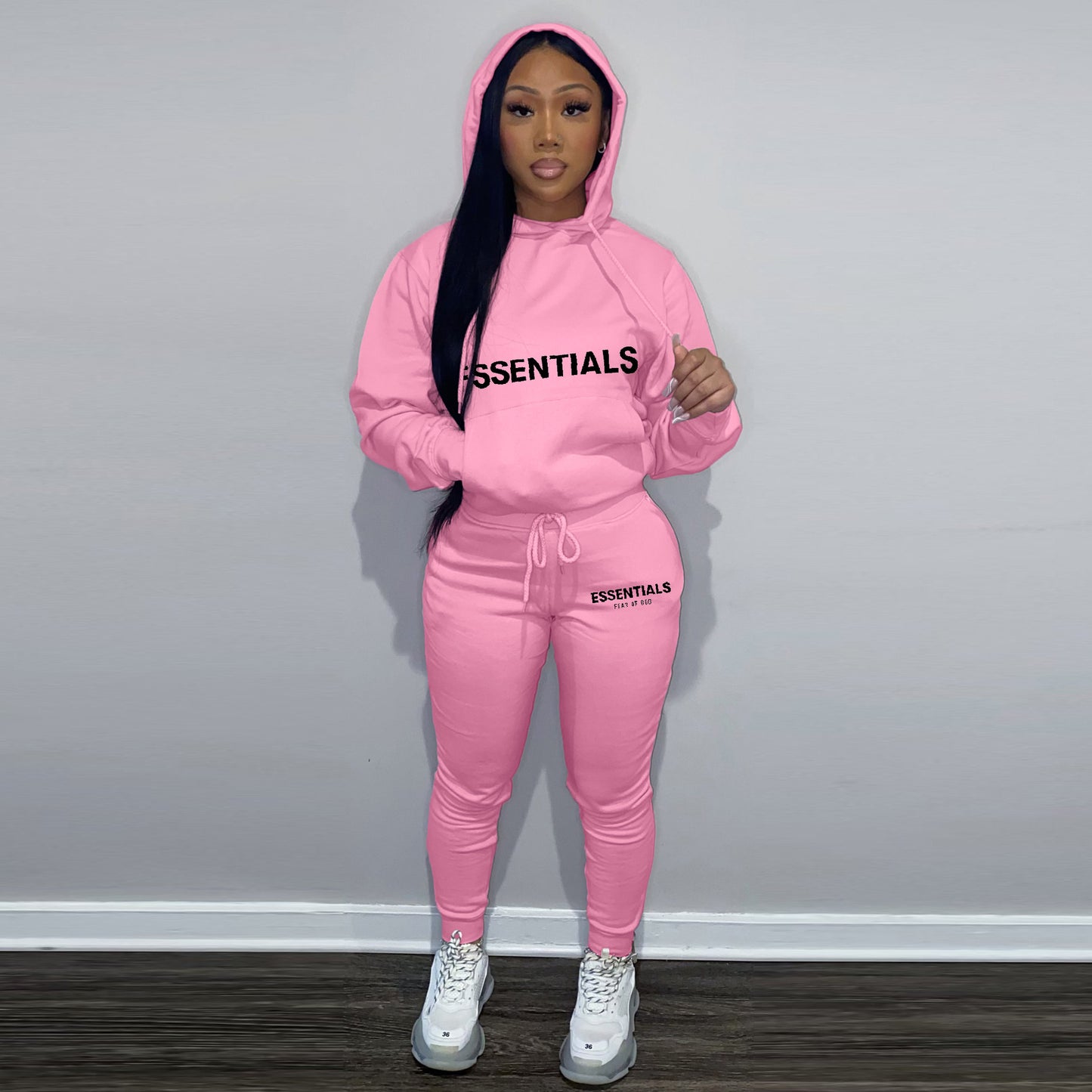 Women's Fashion Chest Casual Hooded Set Suits